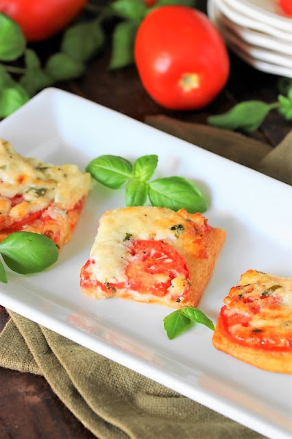 Tomato-Basil Squares with a Crescent Roll Crust Image