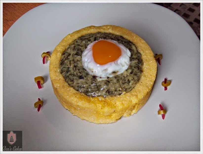 Spanac cu mamaliguta si ou