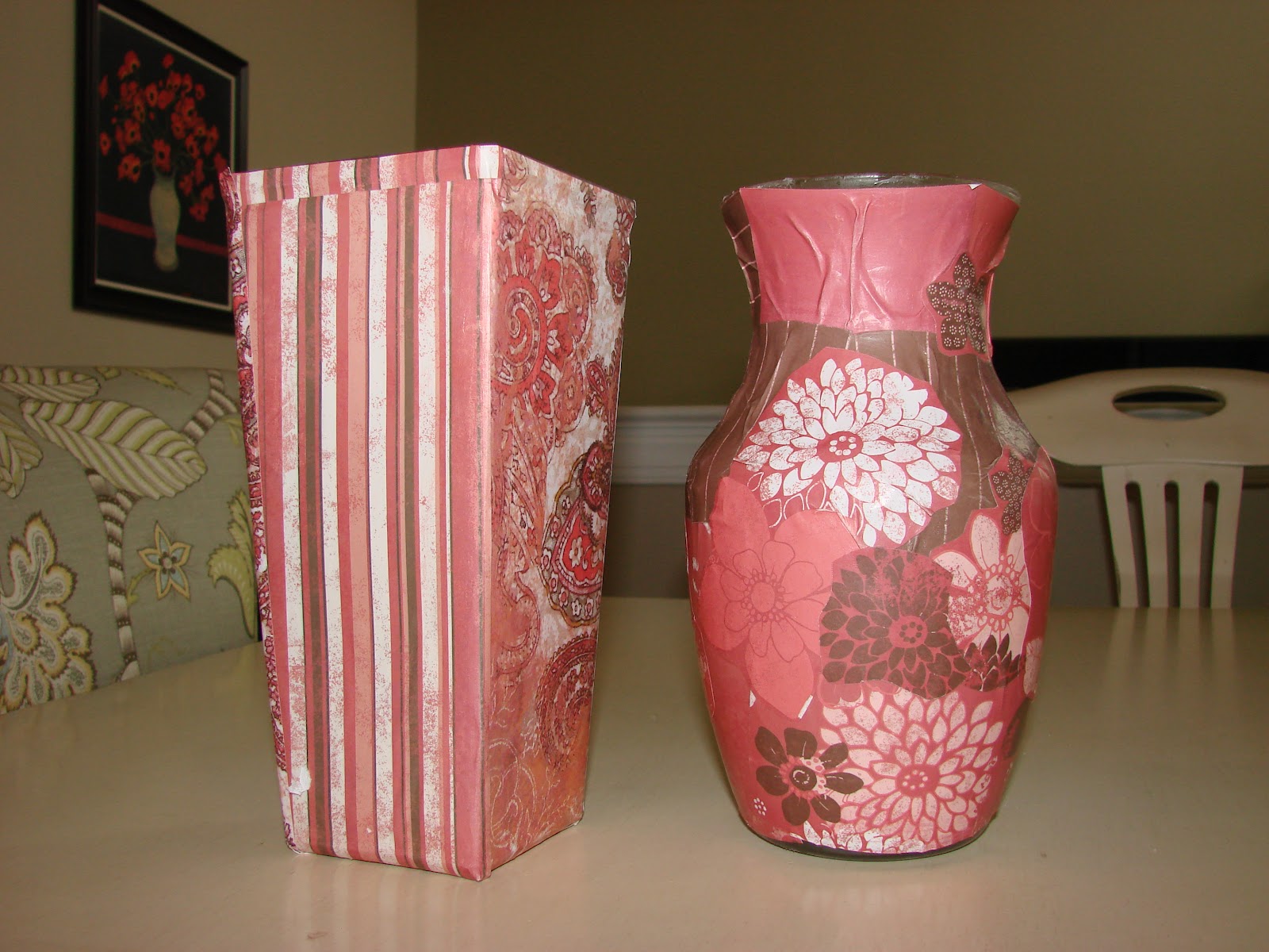 My Twig and Twine Nest Decoupage Flower Vase StepByStep