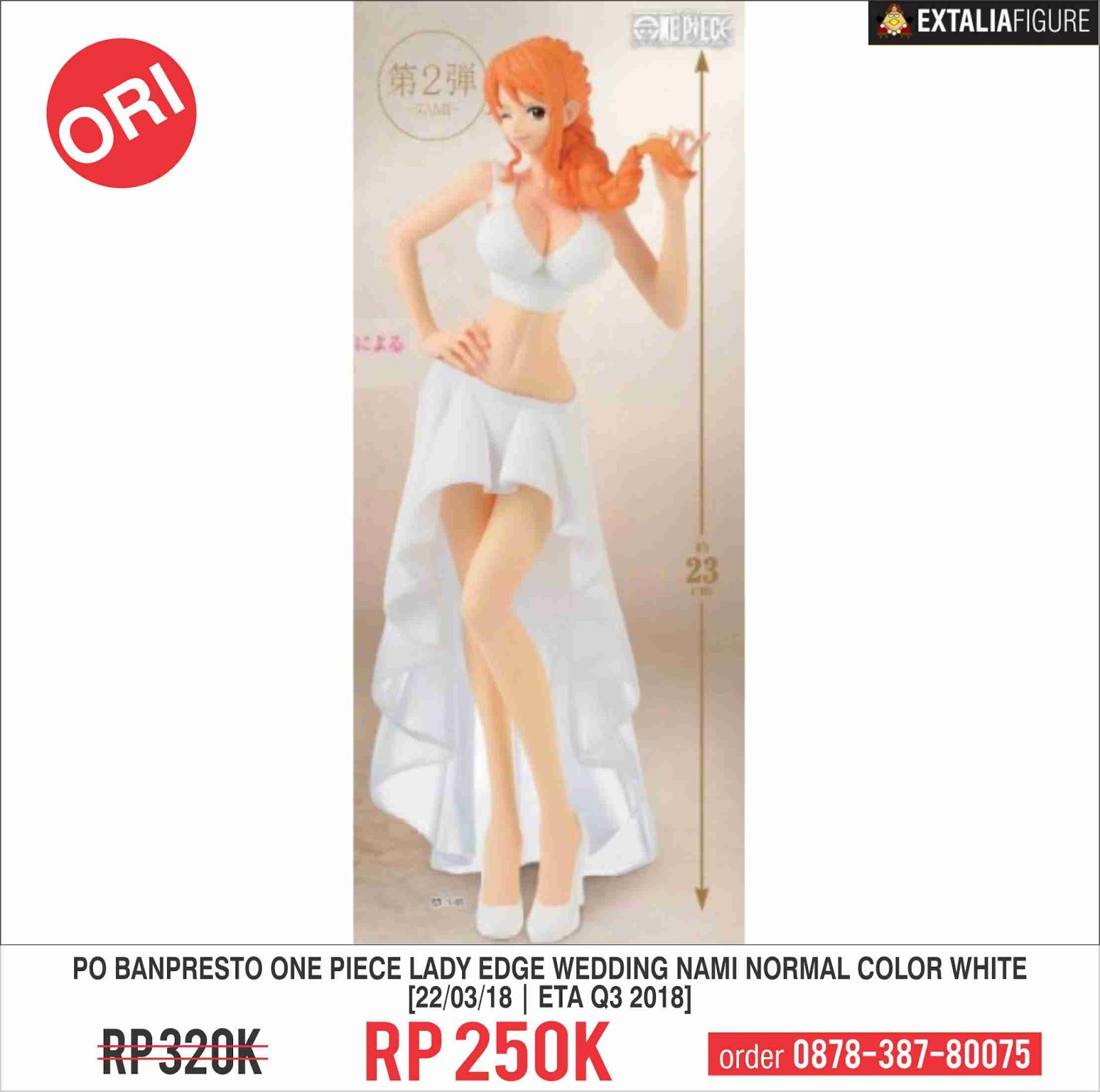 ONE PIECE LADY EDGE WEDDING NAMI FIGURE A WHITE DRESS BANPRESTO 2018