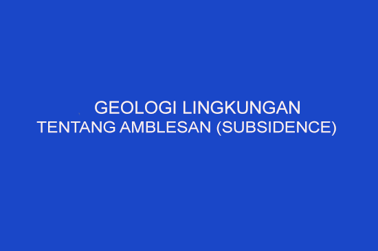 Geologi Lingkungan