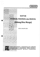 Daftar SPM Bina Marga Volume 1 dan 2