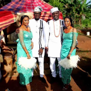 Photos: Beautiful twin sisters wed same day in Abia