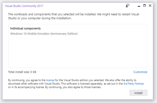 Windows 10 Mobile Emulator (Anniversary Edition)
