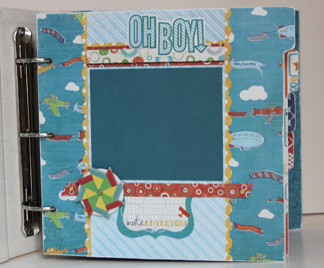 Boy Scrapbook Album page with airplanes