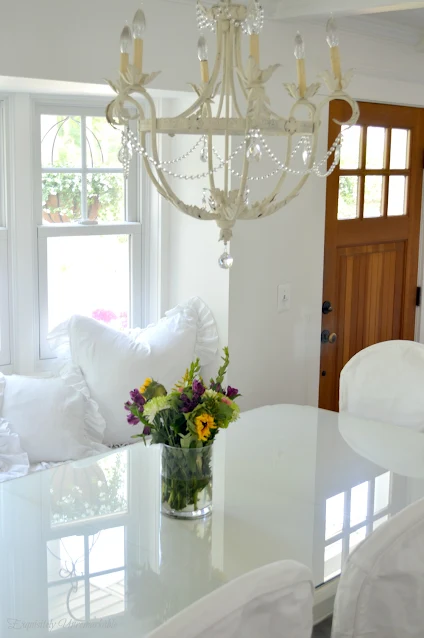 Shabby white table and chairs