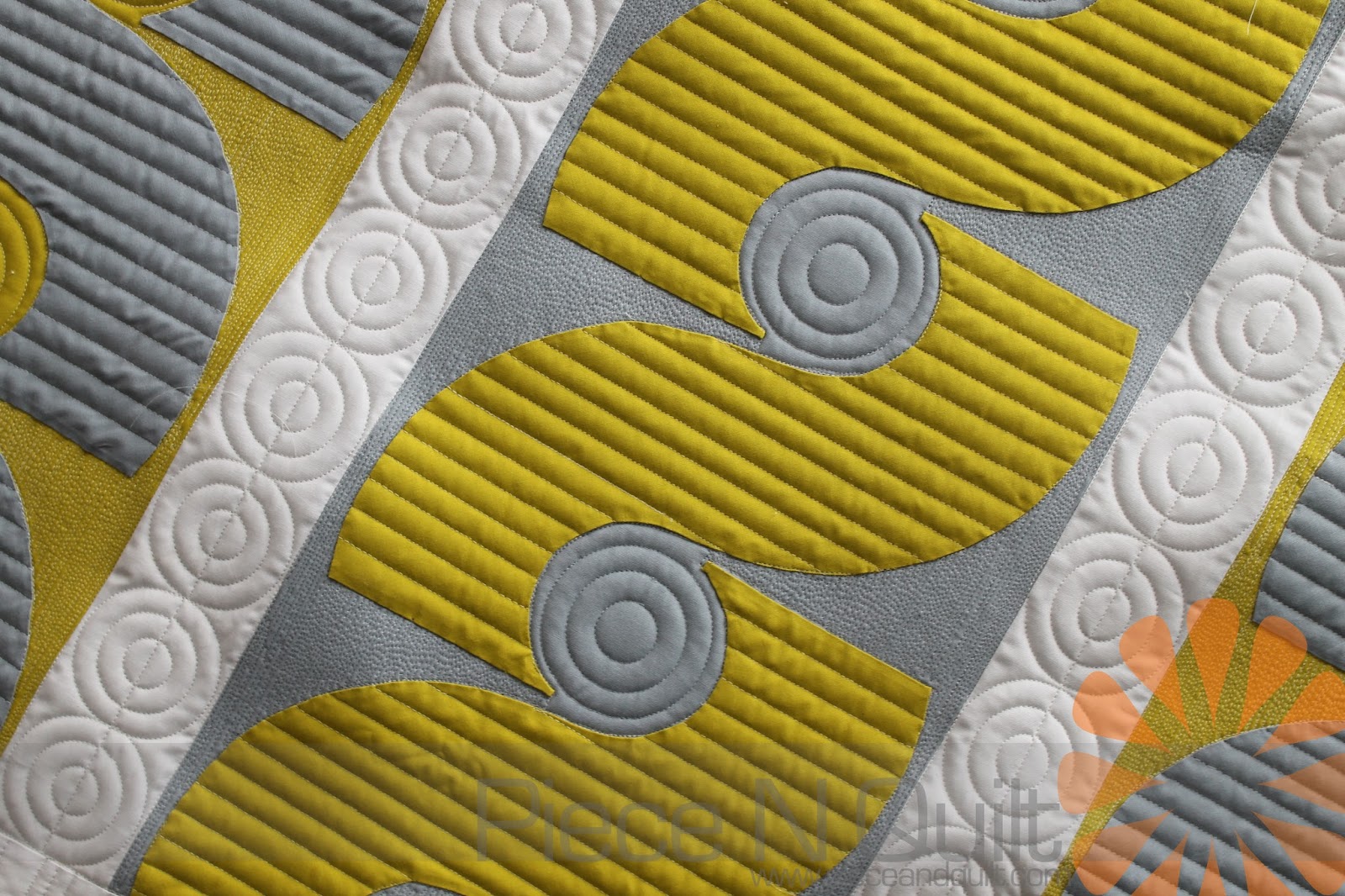 Piece N Quilt Custom Machine Quilting a Modern Quilt by Natalia Bonner