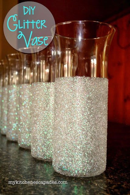 Easy Glitter Vase (DIY Centerpiece)