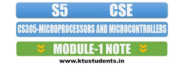 note for cs305 microprocessors and microcontrollers module 1