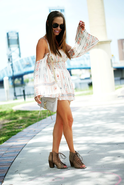 Sequins and Sea Breezes: Bell Sleeve Romper