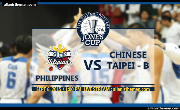 JONES CUP 2015: Gilas Pilipinas vs Chinese Taipei B FREE LIVE STREAMING