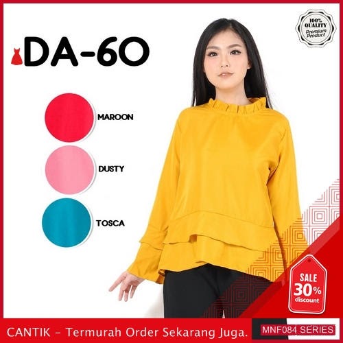 MNF084A101 Atasan Da Wanita 60 Kerut Kerah Panjang 2019 BMGShop
