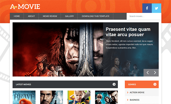 Movie Blogger Template High Quality Free Blogger Templates
