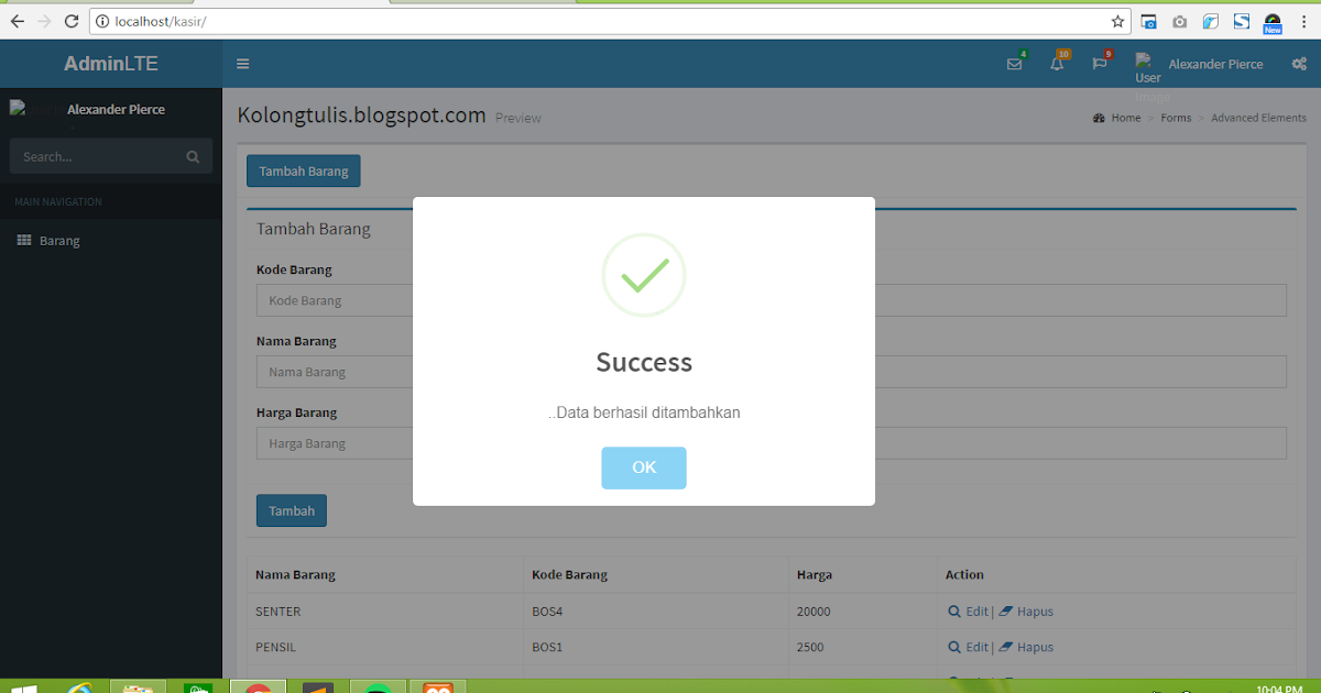 Codeigniter 3 Download CRUD Full Ajax With Jquery Tanpa Reload Halaman software freeware
