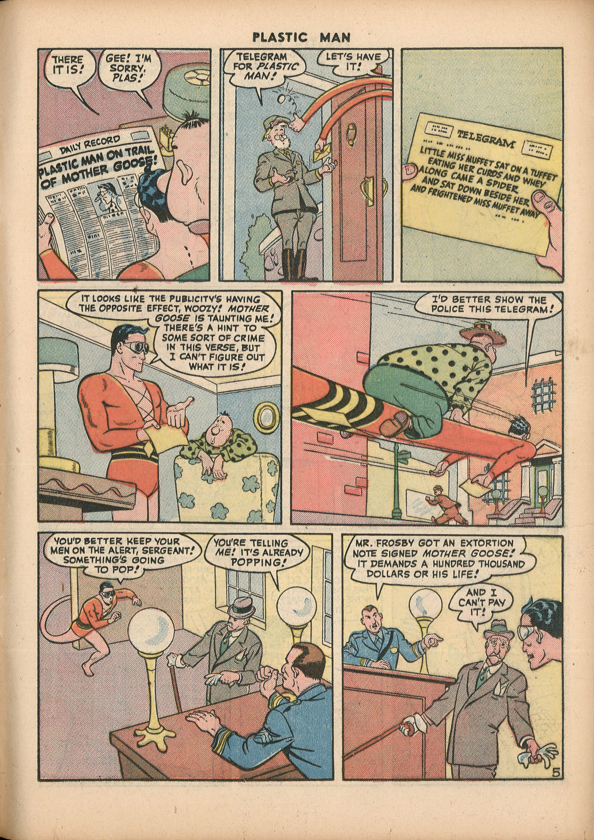 Read online Plastic Man (1943) comic -  Issue #6 - 19