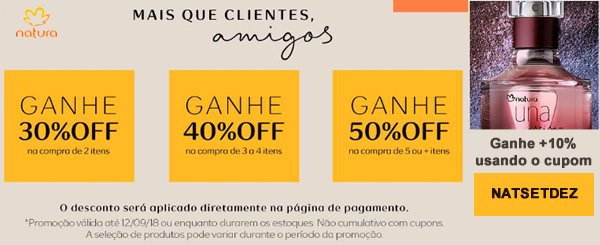 Mês Cliente Natura