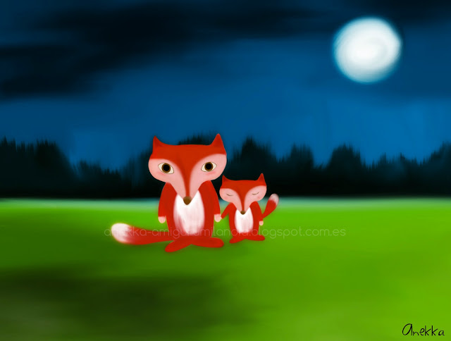 fox illustration anekka handmade
