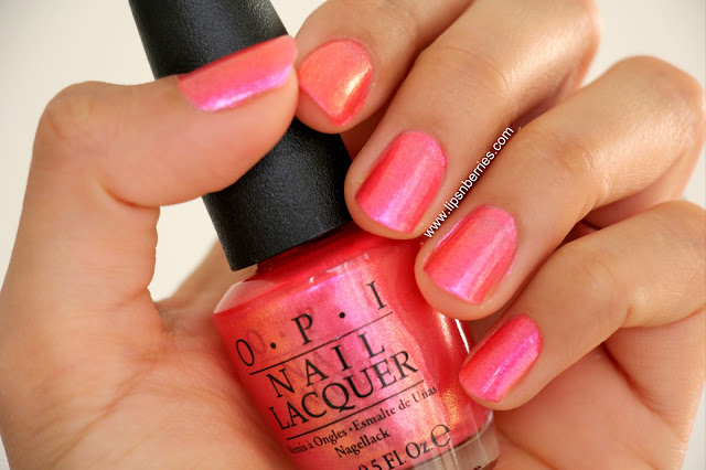 OPI can't hear myself pink nail paint