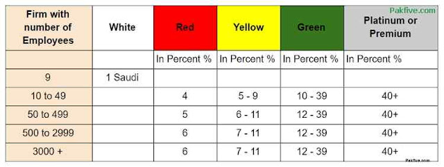 Chart Nitaqat Saudization Color Chart Nitaqat Saudization Color
