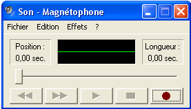 magnétophone windows xp