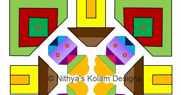Nithya's Kolam Designs: Kolam 105: Pongal Paanai and house Kolam