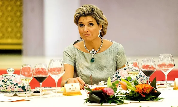 King Willem-Alexander and Queen Maxima of The Netherlands attends the state banquet hosted by President Xi Jinging and his wife Peng Liyuan at the Golden Hall