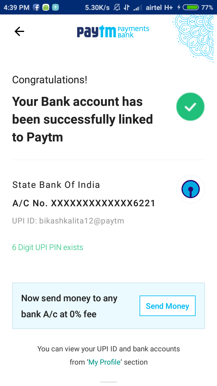 How to Link Bank Account in Paytm BHIM UPI