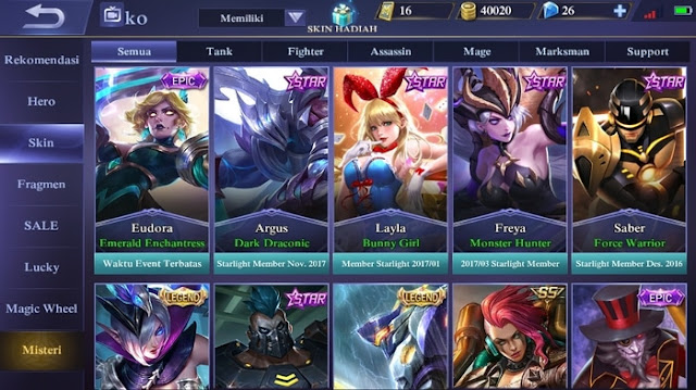 Cara Mendapatkan All Skin Mobile Legends Gratis tanpa beli 100% Work