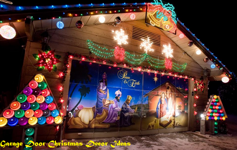 Garage Door Christmas Decor Ideas Formation Decoration