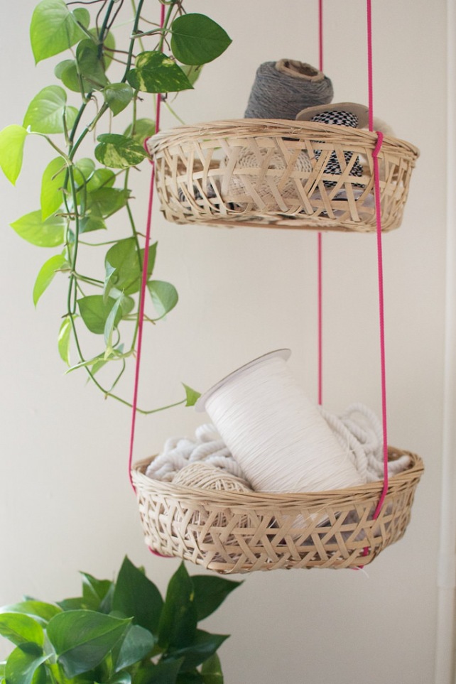DIY: cestas colgantes para organizar DIY: cestas colgantes para organizar