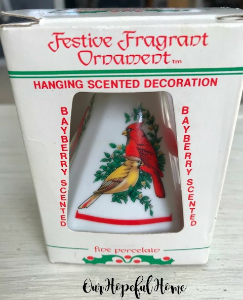 bayberry scent ornament cardinals
