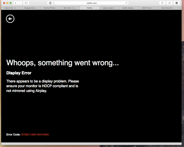 Fix HDCP Compliant display error when watching Netflix