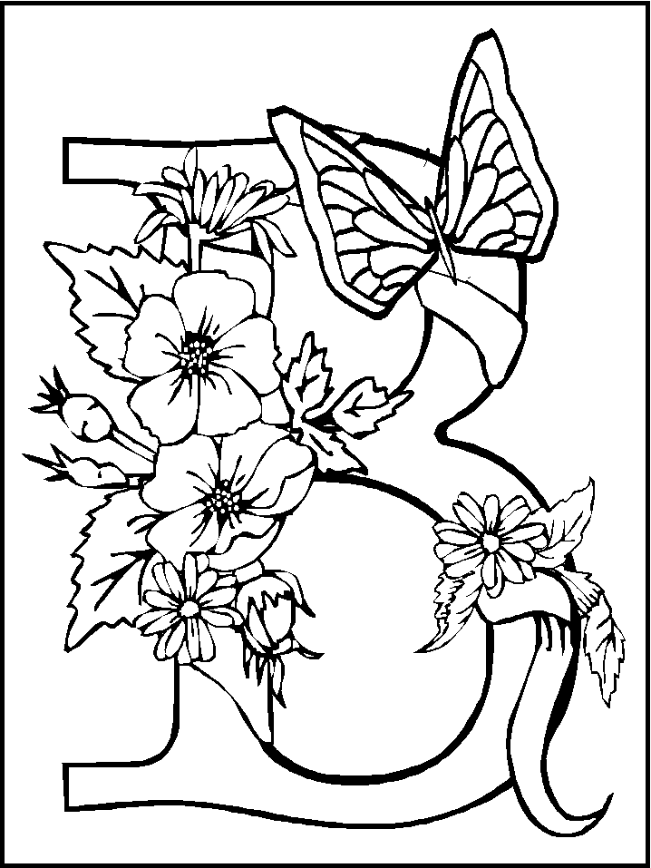 fairy and flower alphabet coloring pages - photo #41