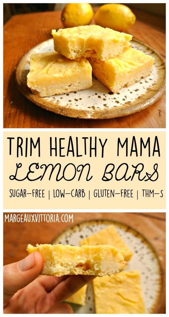 Trim Healthy Mama Buttery Lemon Bars