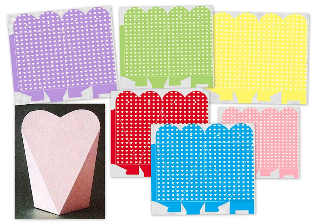Cajas con Forma de Corazón para Imprimir Gratis. 