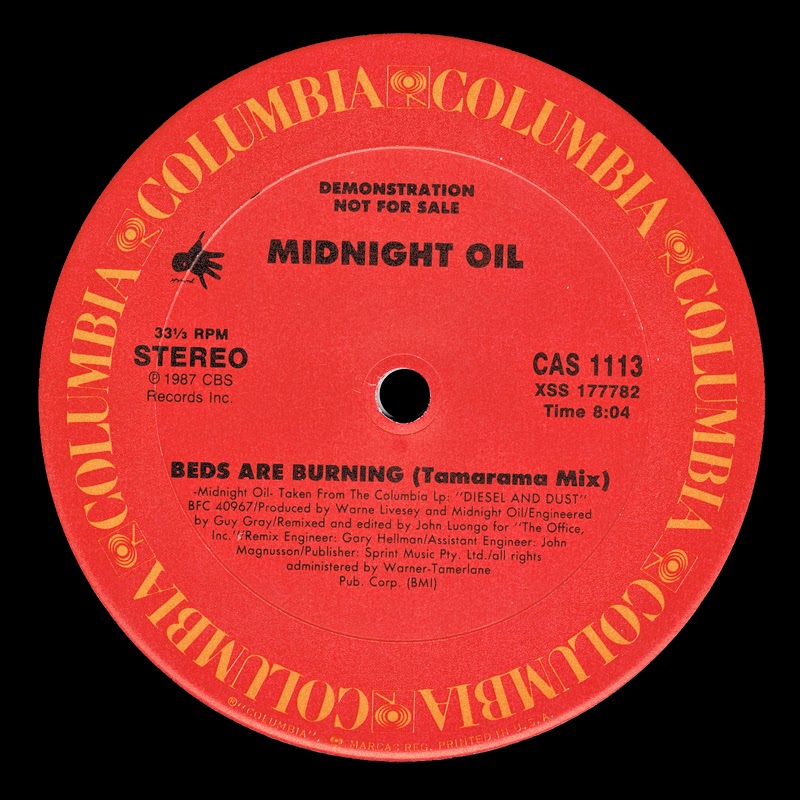 Retro Disco 80s Midnight Oil Beds Are Burning Maxi Single 1988