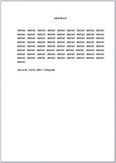Exemplo monografia abnt