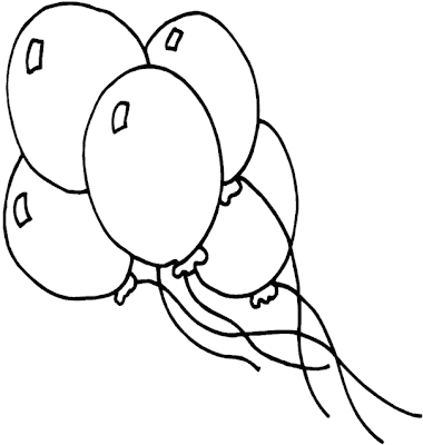 Coloring Objects: Balloons, Rainbow and notebook ~ Child Coloring