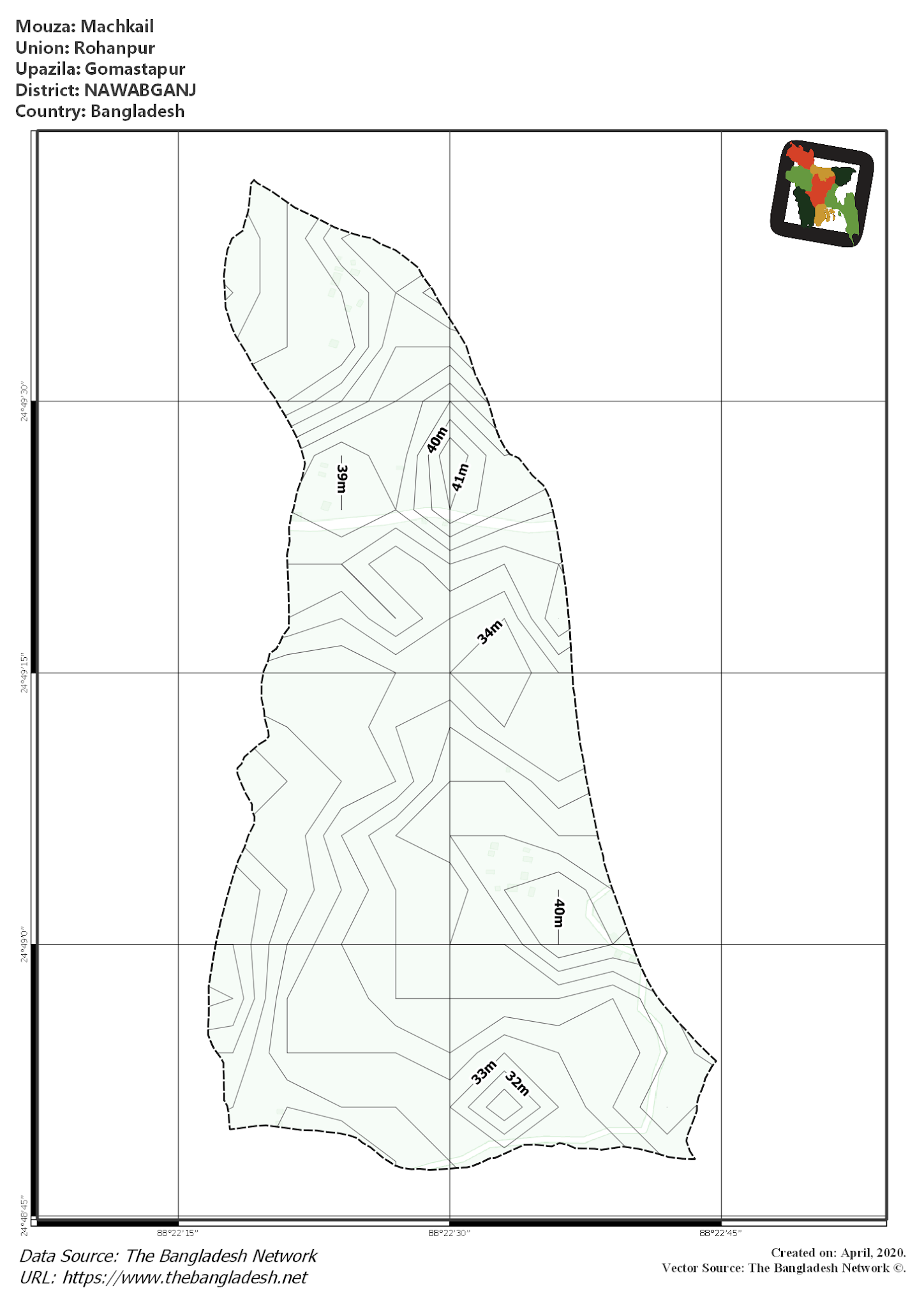 Map of Machkail Mouza of Gomastapur Upazila, NAWABGANJ Map of Machkail Mouza of Gomastapur Upazila, NAWABGANJ, Bangladesh.