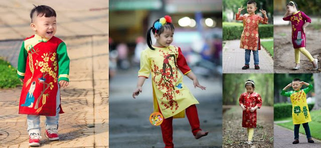 Áo dài Việt Nam dành cho bé gái cực đẹp