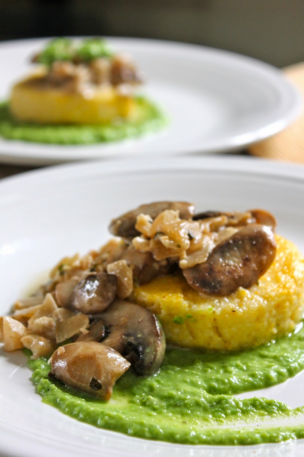The Cultural Dish Vegas Vegan Recipe Polenta Cake With Mushroom