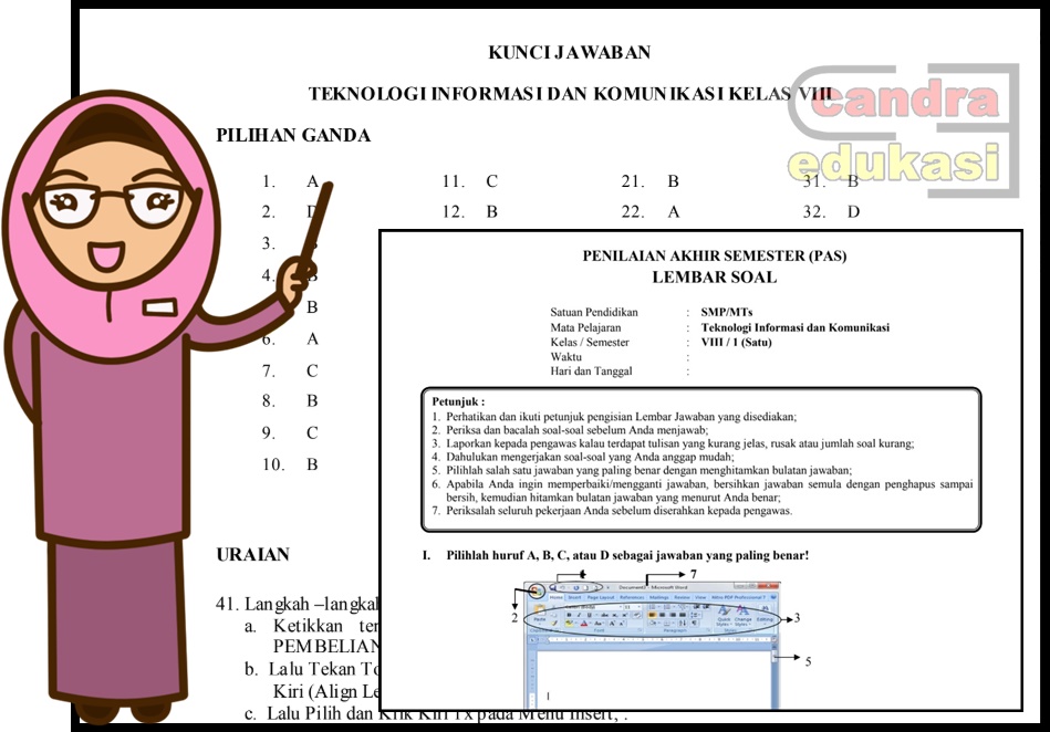 Soal Pelajaran Tik Kelas 8