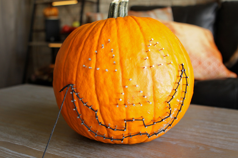 Fall DIY: No-Carve Pumpkin String Art | Fox & Spice