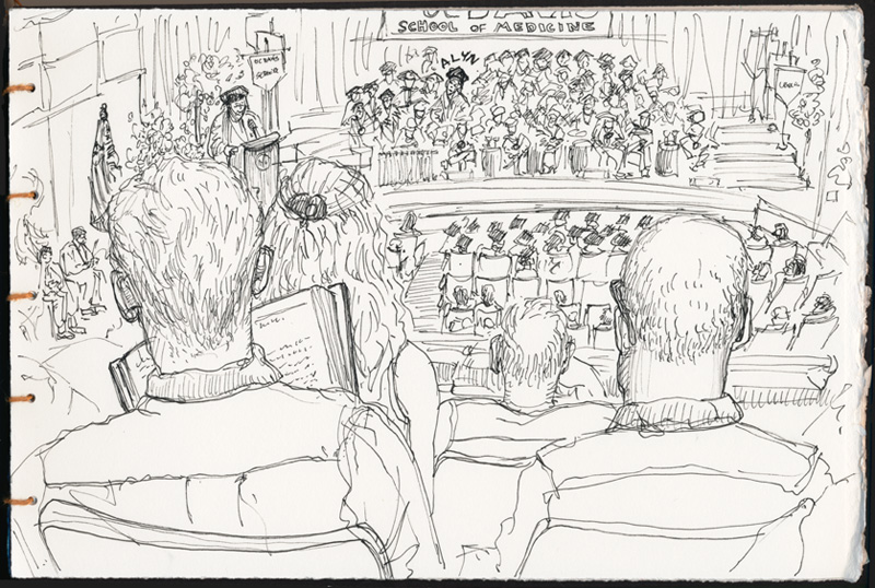 Urban Sketchers S.F. Bay Area: Graduation U C Davis, School of Medicine Urban Sketchers S.F. Bay Area: Graduation U C Davis, School of Medicine