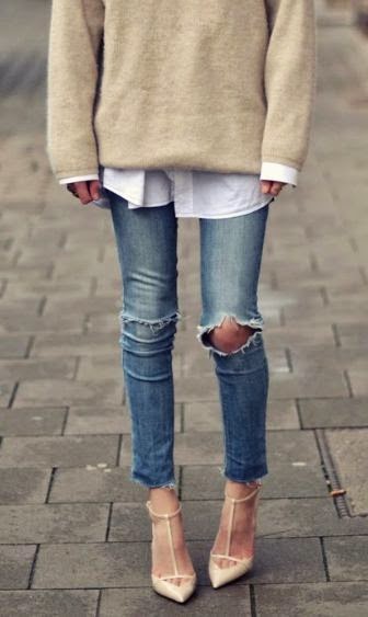 ¿Cómo llevar la tendencia de los vaqueros rotos?