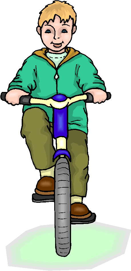 boy riding a bike clipart - photo #15