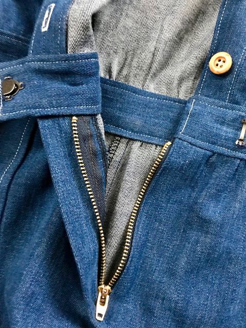Diary of a Chain Stitcher: McCalls 7330 Jumpsuit in Indigo Denim from Fabric Godmother