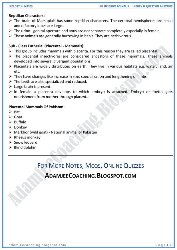 kingdom-animalia-descriptive-question-answers-biology-11th