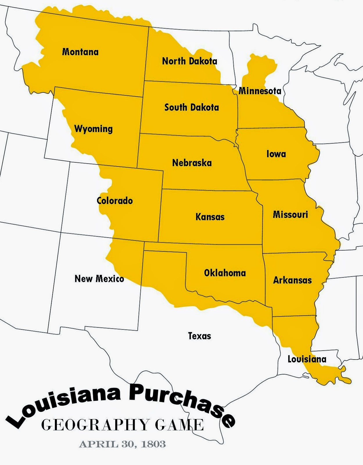Relentlessly Fun, Deceptively Educational: Louisiana Purchase Geography Game