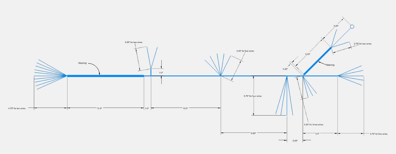 CT90 wire harness dimensions